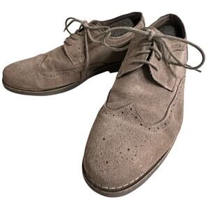 Alpine Swiss Mens Dress Shoes Genuine Suede Wingtip Brogue Oxfords Gray Sz 11 EC